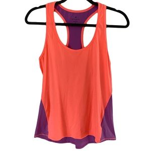 Athleta Colorblock Pink Purple Racerback Gym Run Athletic Workout Tank Medium‎